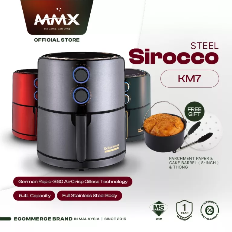 MMX Kelen 3D Ecoheal Non Stick Munoz Sirocco Steel Air Fryer KM7
