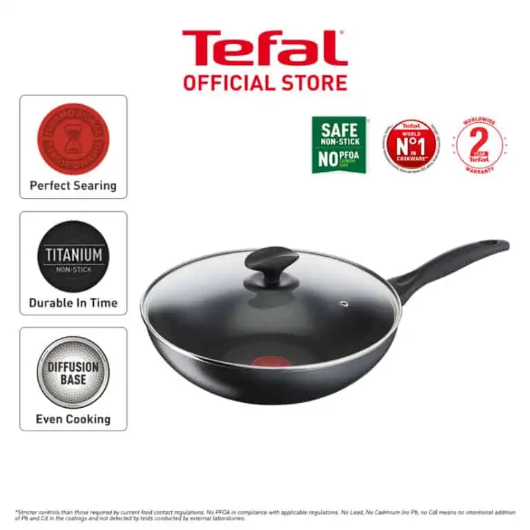 Tefal Cook & Clean Non-Stick Wokpan With Lid (28cm)