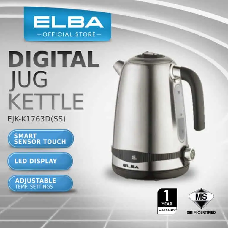 Elba Digital Stainless Steel Jug Kettle EJK-K1763D(SS) (1.7L)